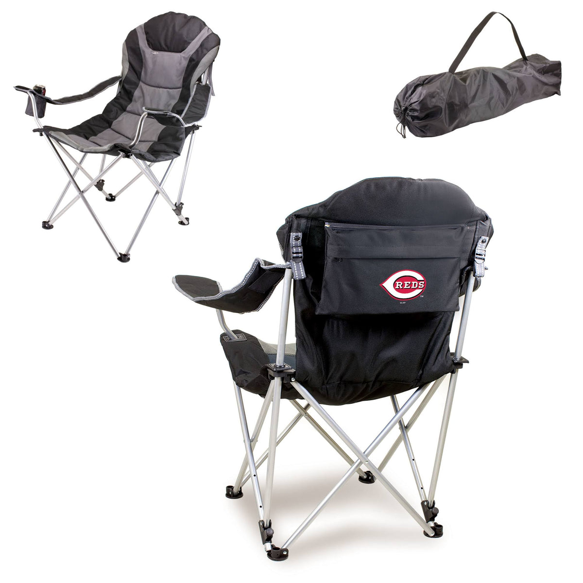 Black Reclining Camp Chair B648451