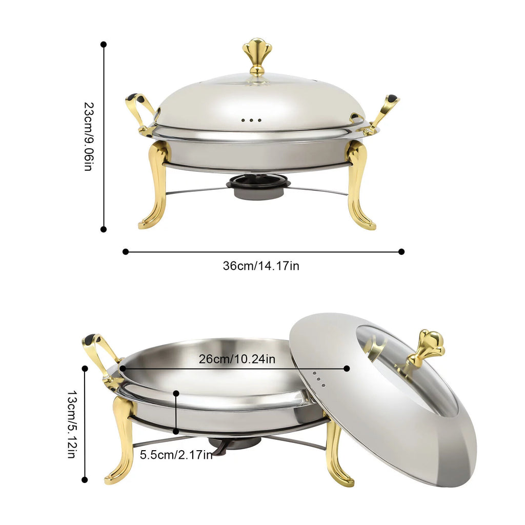 5 Quart Stainless Steel Chafing Dish V36610