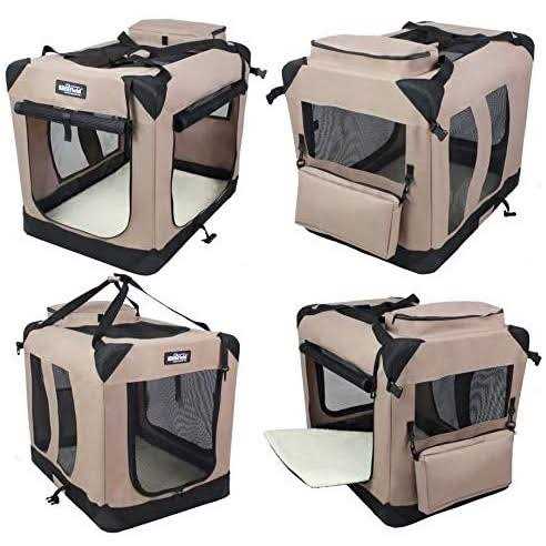 3-Door Folding Soft Dog Crate V7664