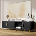 White TV Stand with Storage Cabinet Q218