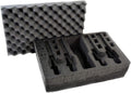 Pistol & Magazine Storage Foam Insert for Pelican P-1500 Case, 2 Piece Set Pre-Cut Polyethylene Foam Base Insert and Lid Liner F5023