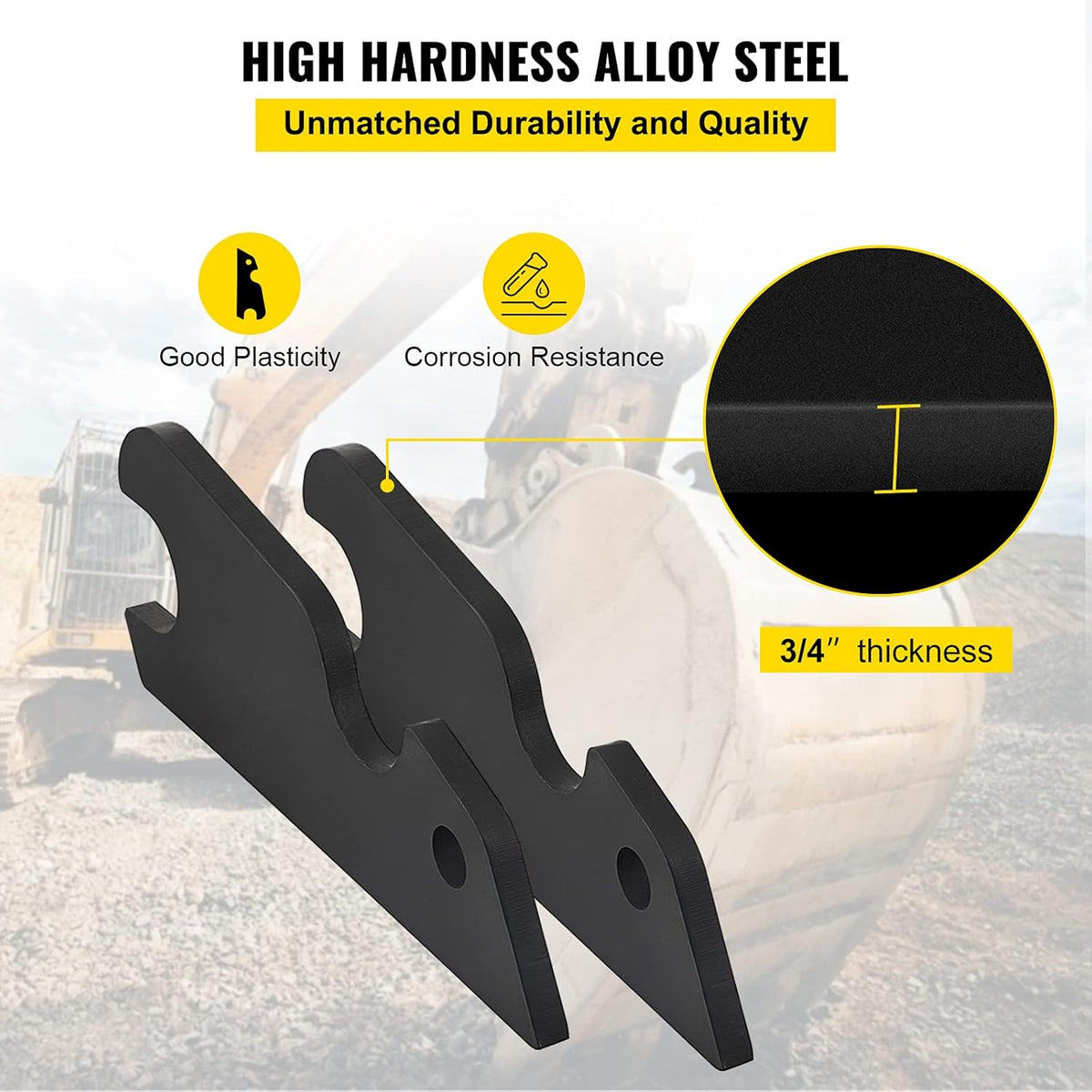 3/4 Thickness Steel Bucket Ears 2pcs L13957
