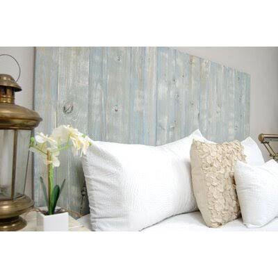 Blue Powderwash King Solid Wood Panel Headboard D5209
