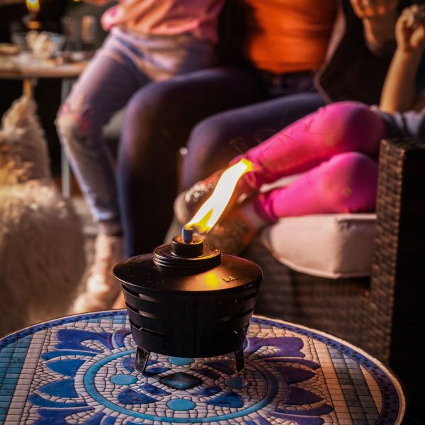 Black Metal Mini Table Torch W29339