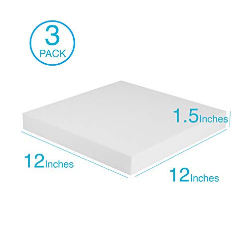 3 Pack 12x12x1.5 EPS Polystyrene Foam Blocks Y122143