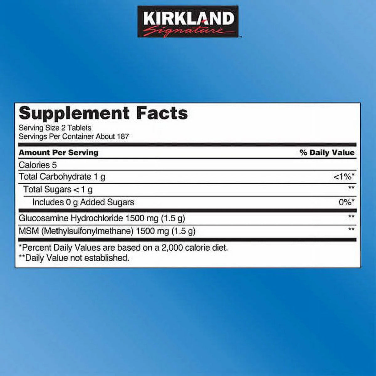 375 Tablets Glucosamine with MSM J903943