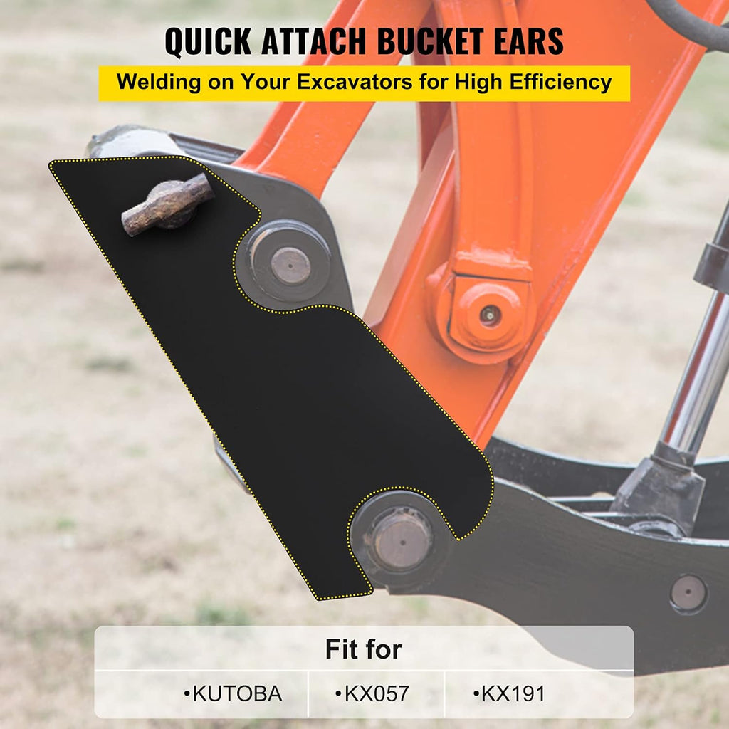 3/4 Thickness Steel Bucket Ears 2pcs L13957