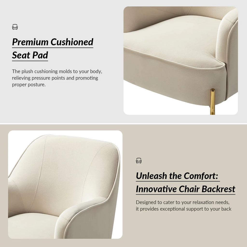 Pink Velvet Upholstered Accent Chair B823835
