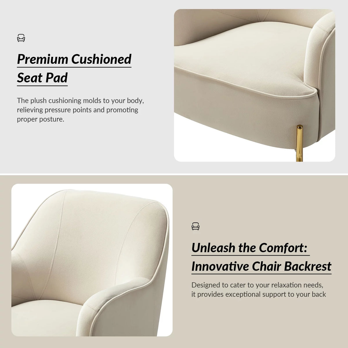 Pink Velvet Upholstered Accent Chair B823835