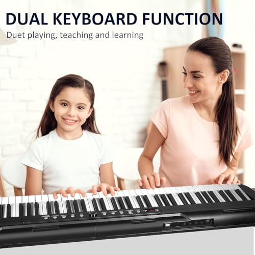 88 Key Semi Weighted Digital Piano with Sustain Pedal, Stand, Carrying Case, Headphones X326