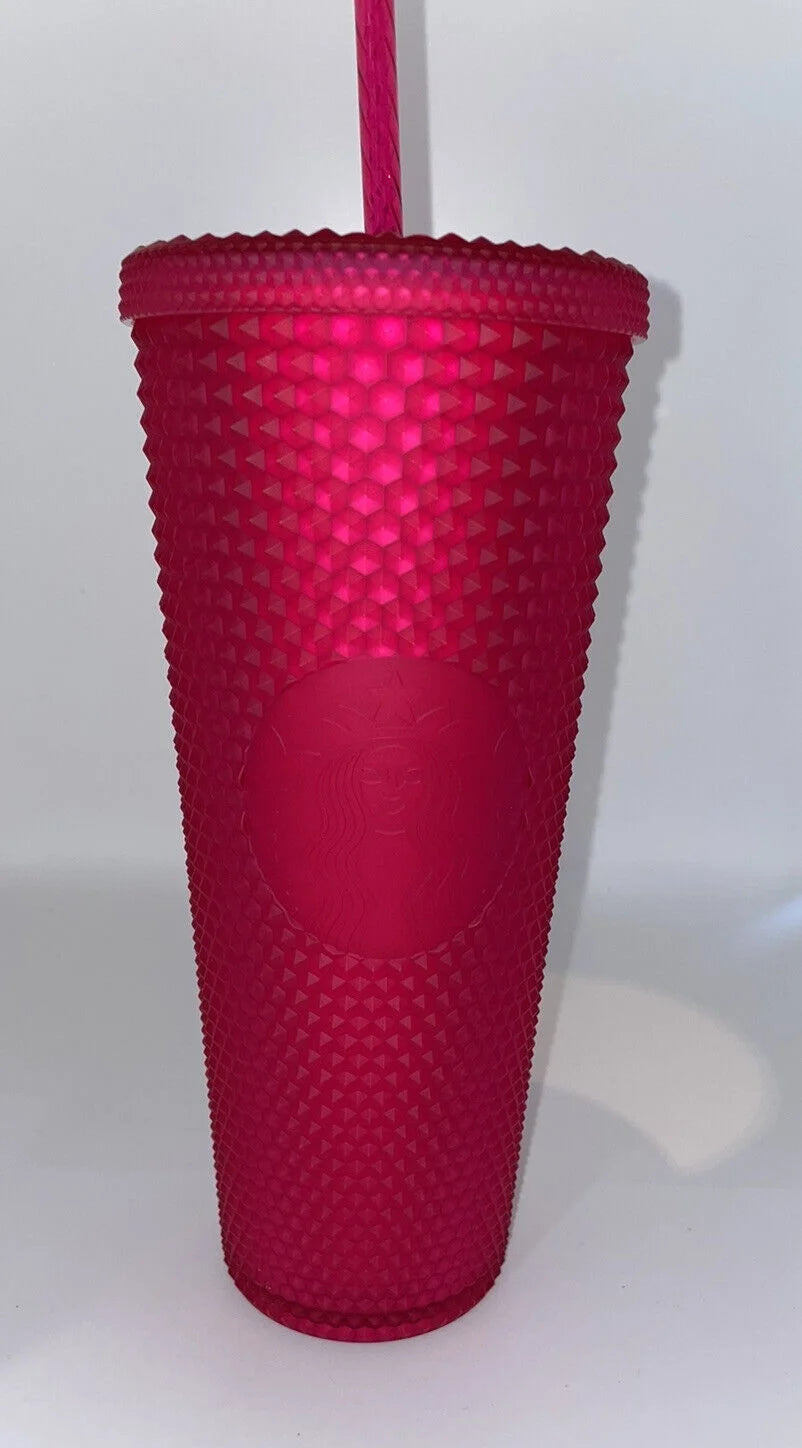 Matte Pink Studded Cold Cup 24oz D859
