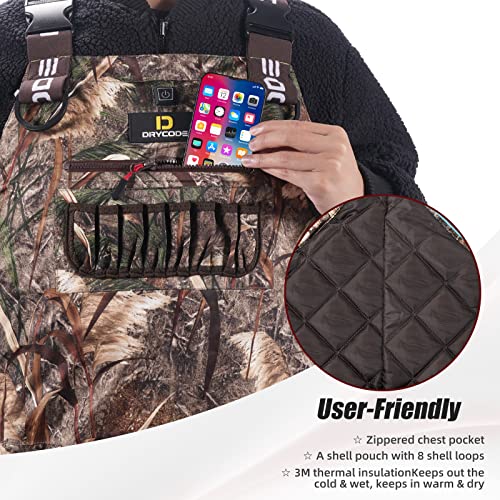 Waterproof Fleece-Lined Insulated Chest Waders with 1600g Boots F2952