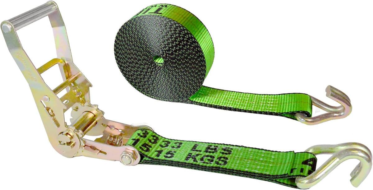 2” x 30’ Double Wire J Hook Ratchet Straps 8 Pack O60938