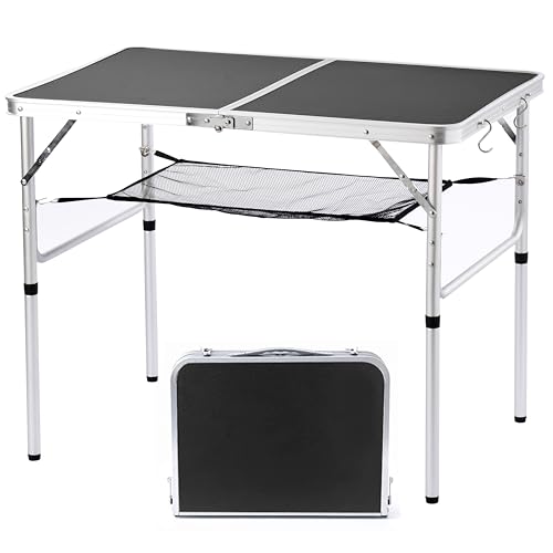 Folding Camp Table Adjustable Height Aluminum V306140