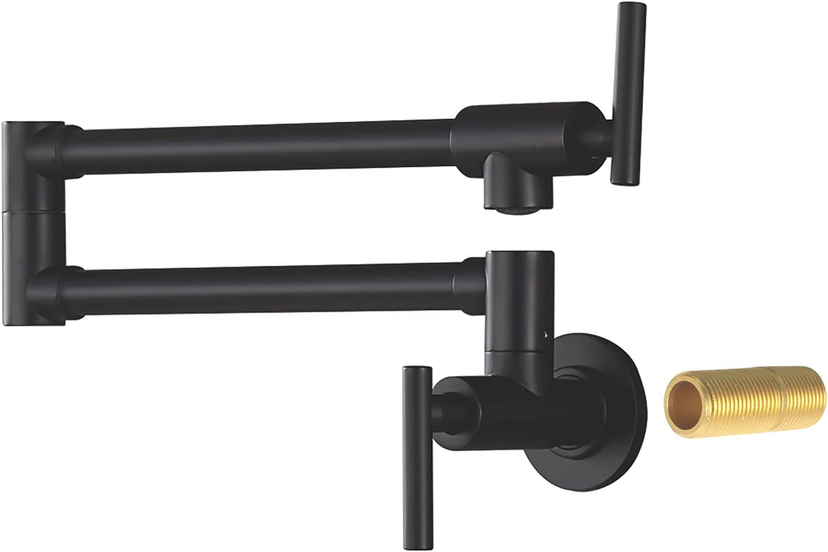 Matte Black Brass Pot Filler Faucet I5047