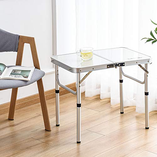 Folding Camp Table Adjustable Height Aluminum V306140