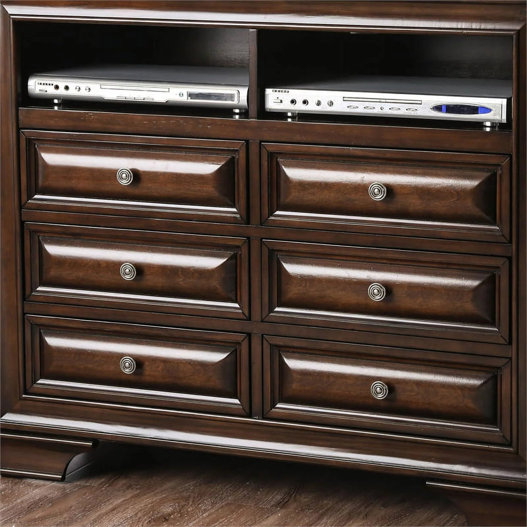 6 Drawer Wood TV Stand K35702
