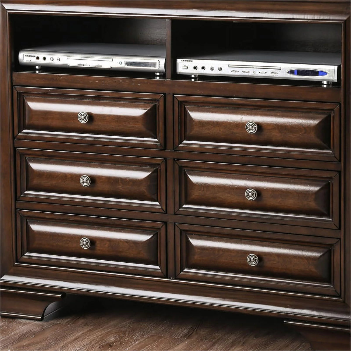 6 Drawer Wood TV Stand K35702