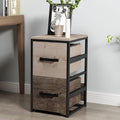 Wood File Cabinet with 2 Drawers, Brown L6926