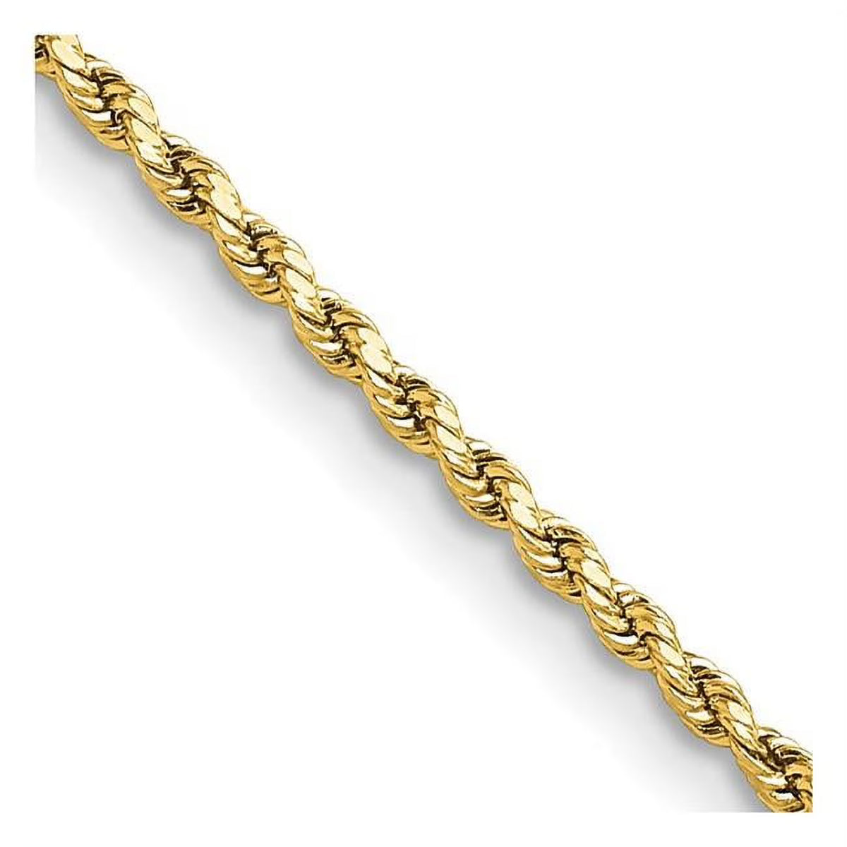 10 Karat Yellow Gold 2mm Diamond-cut Rope Chain O687594