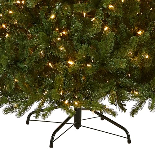 Pre-Lit Artificial Full Downswept Christmas Tree, Green, Dual Color LED Lights, 7.5 feet L99104
