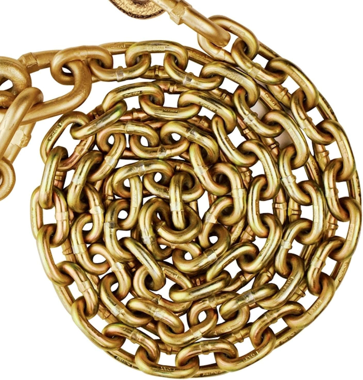Tow Chain with 8 Inch Forged J Hook, Grade 70, 8 Foot, Pack of 2 D892