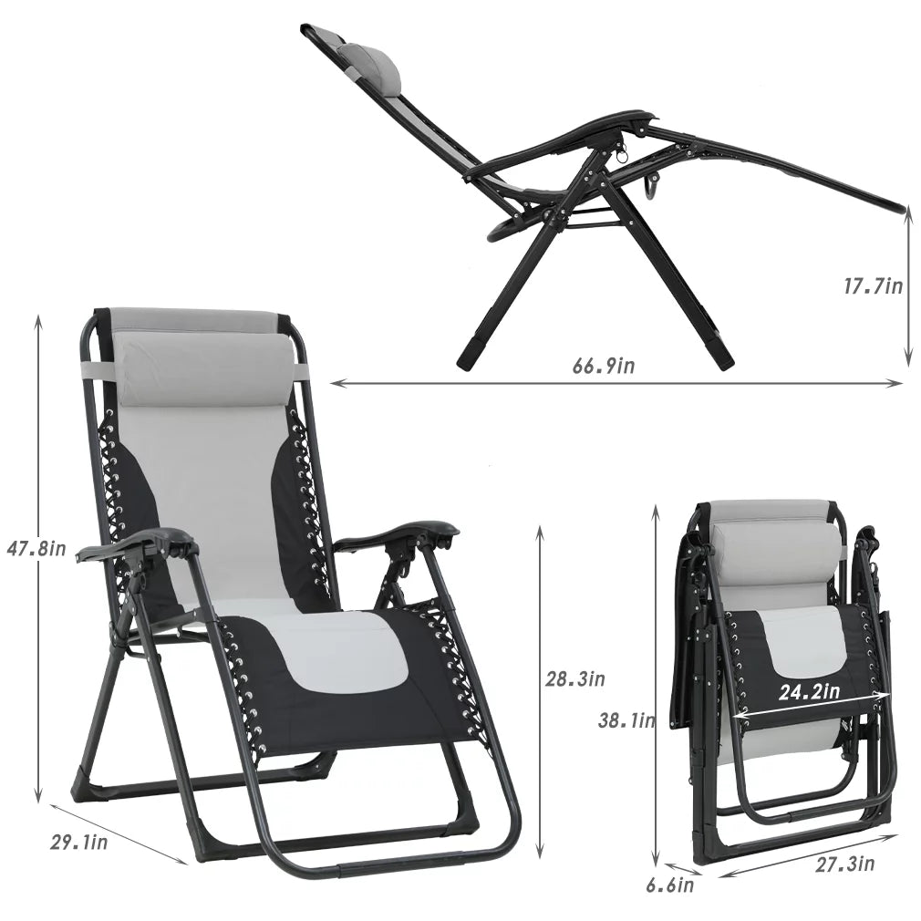 Oversized Zero Gravity Chair with Cup Holder M118142