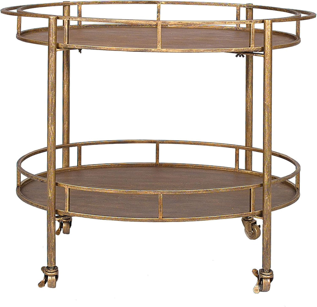 Gold 2 Tier Metal Bar Cart G205