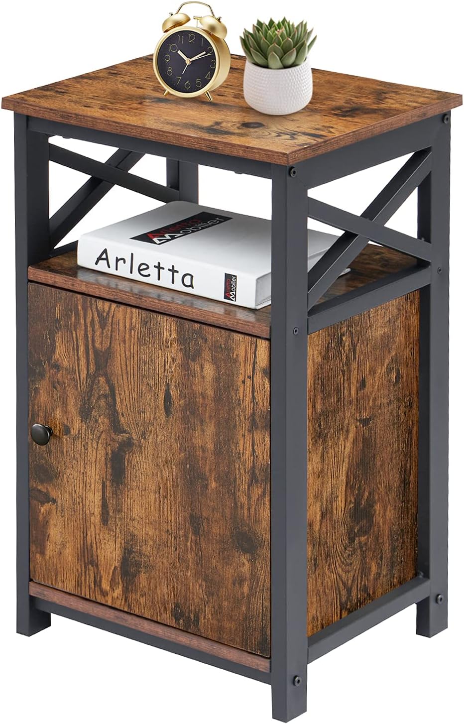 Brown Storage Cabinet and Drawer Nightstand U466722