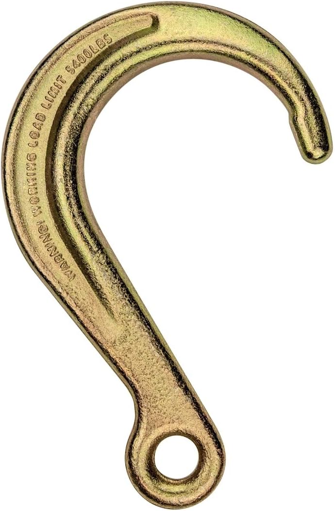 Tow Chain with 8 Inch Forged J Hook, Grade 70, 8 Foot, Pack of 2 D892