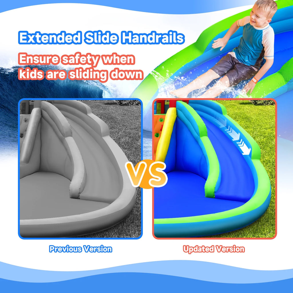 Inflatable Waterslide Bounce House with Handrail S995961