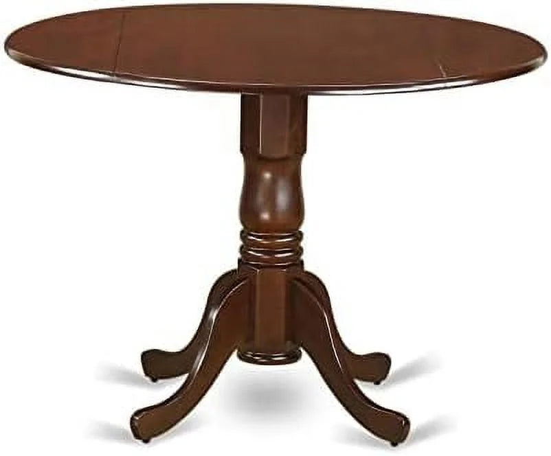 Round Solid Wood Dining Table with Dropleaf 42x42 Inch K161