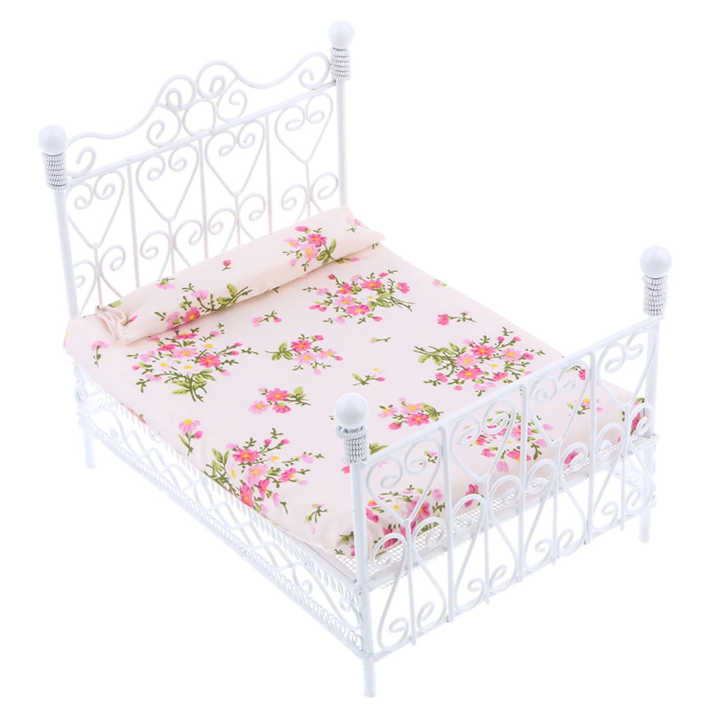 Metal Mini Double Bed Dollhouse Bed B88244