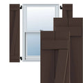 Raisin Brown PVC Board and Batten Shutters, Per Pair Z554123