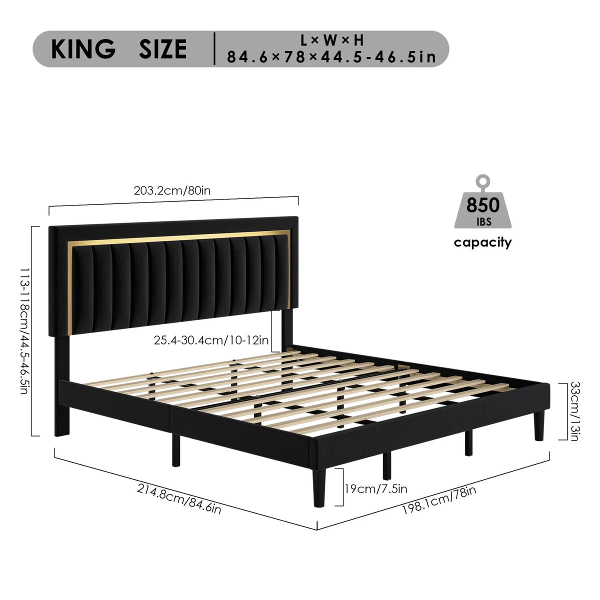 Queen Velvet Tufted Upholstered Platform Bed Frame G7668
