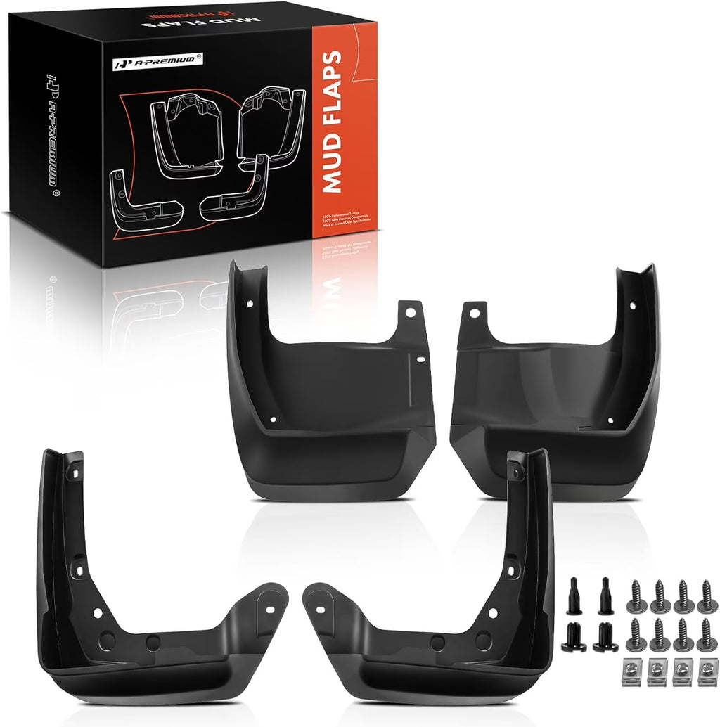 Set of 4 Mud Flaps with Hardware Kits M4295