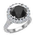 14K White Gold Halo Engagement Ring 5.50 Carat M580080