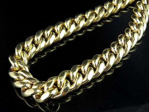 10K Yellow Gold Miami Cuban Link Chain with Box Clasp J68236