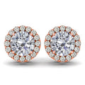 14K Rose Gold Diamond Stud Earrings M55516