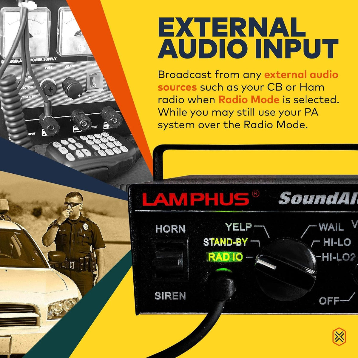 12V 100W Police Siren PA System with Handheld Microphone Q3808