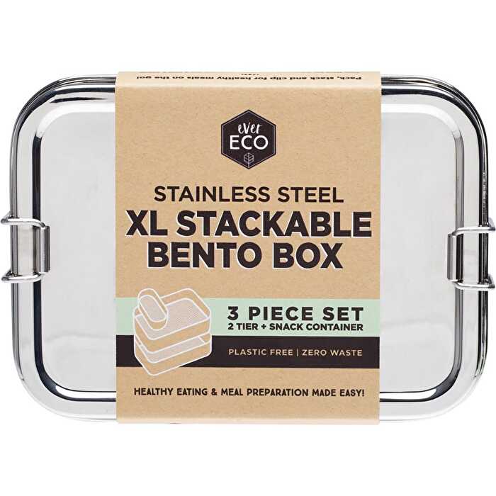 Stainless Steel XL Stackable 2 Tier Bento 1900ml Z4719