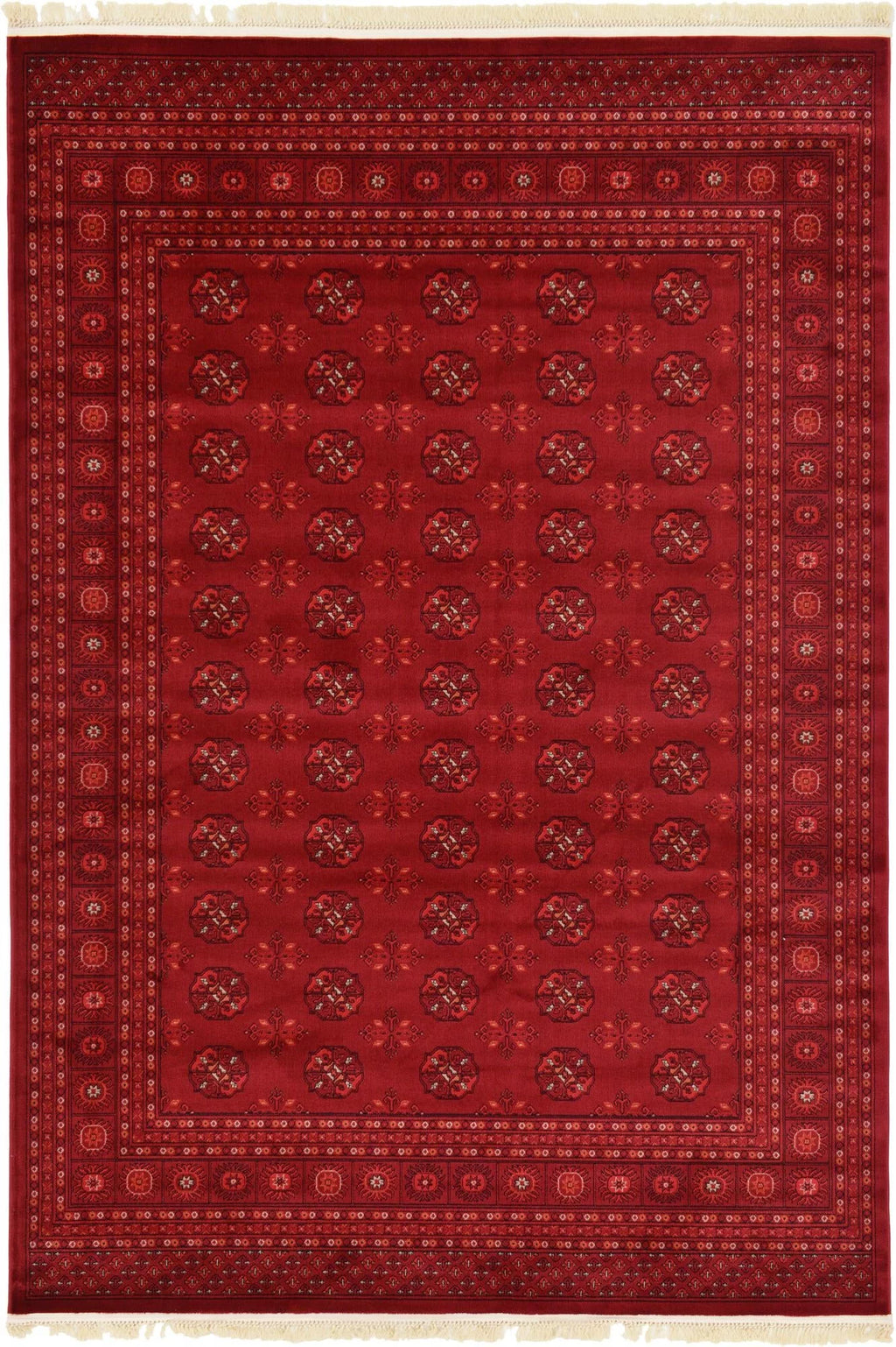 Bokhara Collection Rug 7' x 10' Red Low Rug T2041