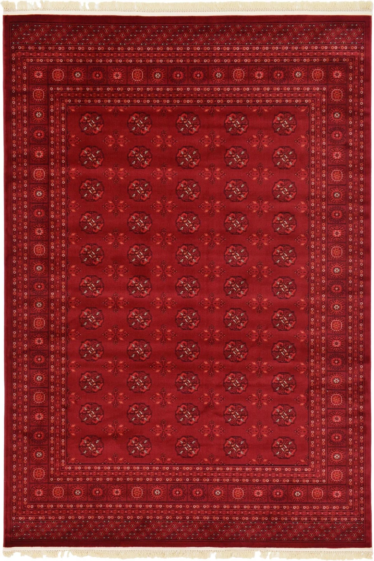 Bokhara Collection Rug 7' x 10' Red Low Rug T2041