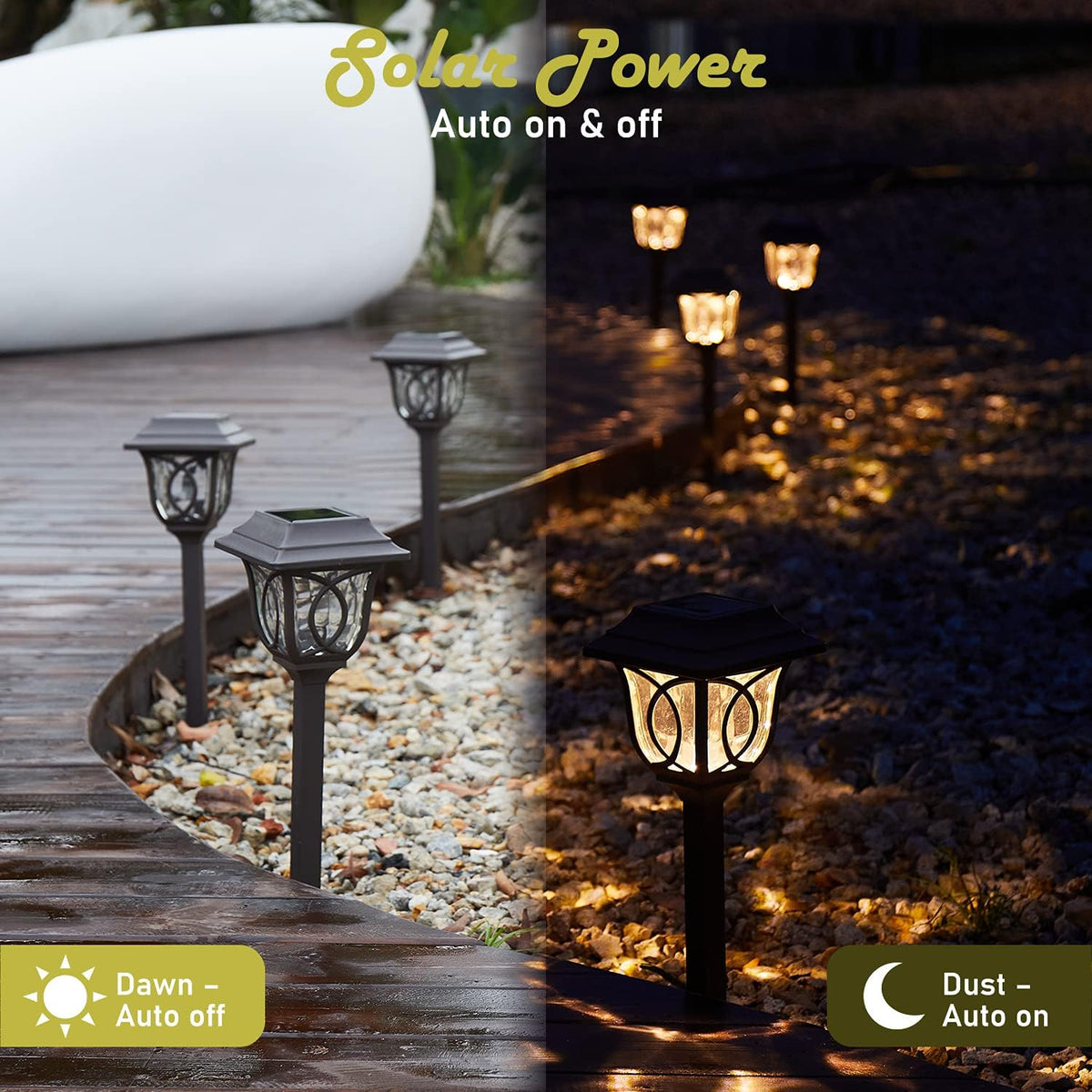 6 Pack Solar Pathway Lights X39298