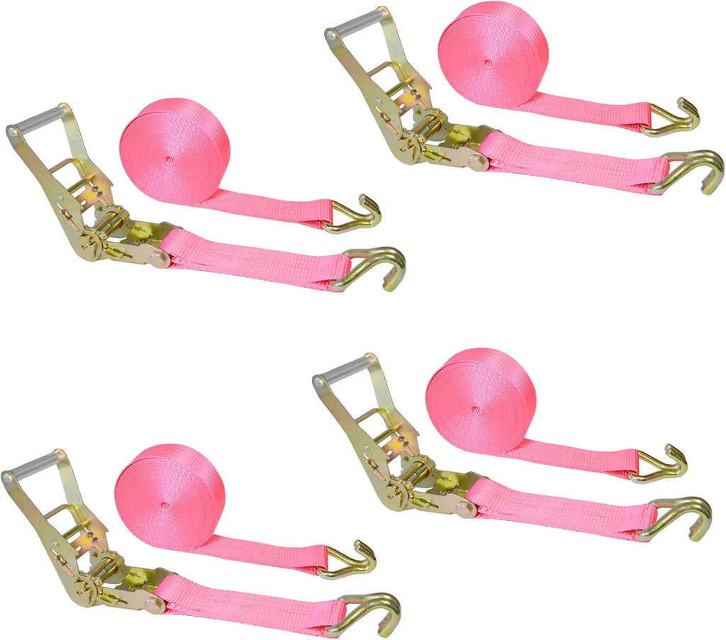2” x 30’ Double Wire J Hook Ratchet Straps 8 Pack O60938