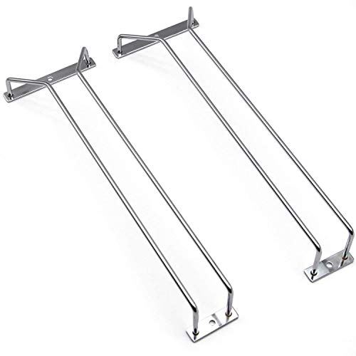 Black Stainless Steel Under Cabinet Wine Glass Rack Set of 4 C307435