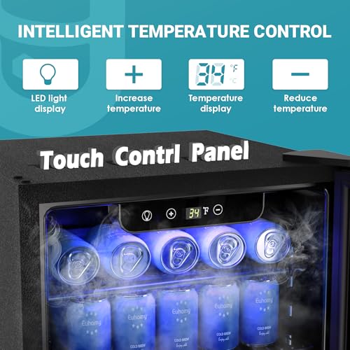 100 Can Beverage Refrigerator Mini Fridge with Glass Door, 2.7 cu.ft Z3716