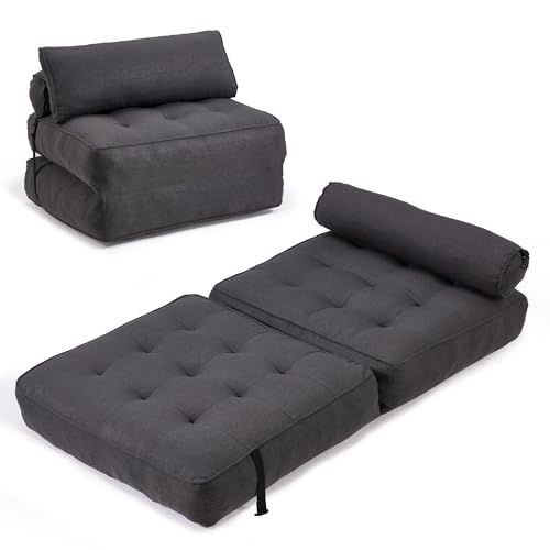 Grayish Blue Folding Sofa Bed with Corduroy Fabric J851058