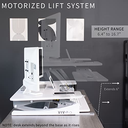 36 inch Electric Height Adjustable Stand Up Desk Converter Black G1139