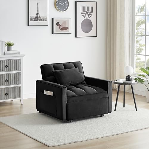 White Convertible Sofa Bed Chair S9920